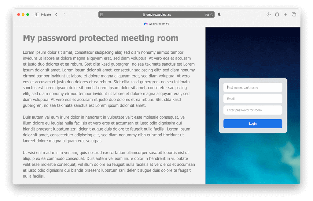 Choose who joins your meetings with password protection.